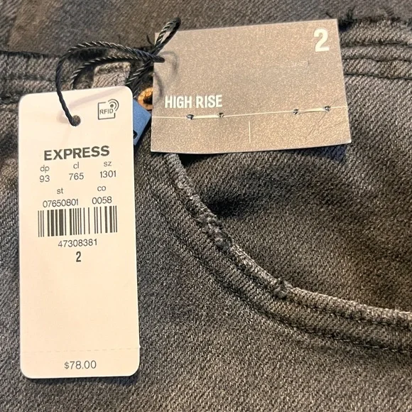 Raw hem waist - high Waisted Black Denim Maxi Skirt with Back Slit - Size 2 NWT​ - Picture 2 of 15